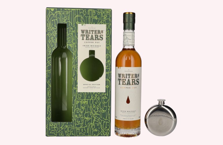 Writer's Tears COPPER POT Irish Whiskey Special Edition 40% Vol. 0,7l en boîte cadeau avec Hip Flask