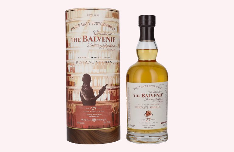 The Balvenie STORIES 27 Years Old A Rare Discovery from Distant Shores 48% Vol. 0,7l in geschenkverpakking