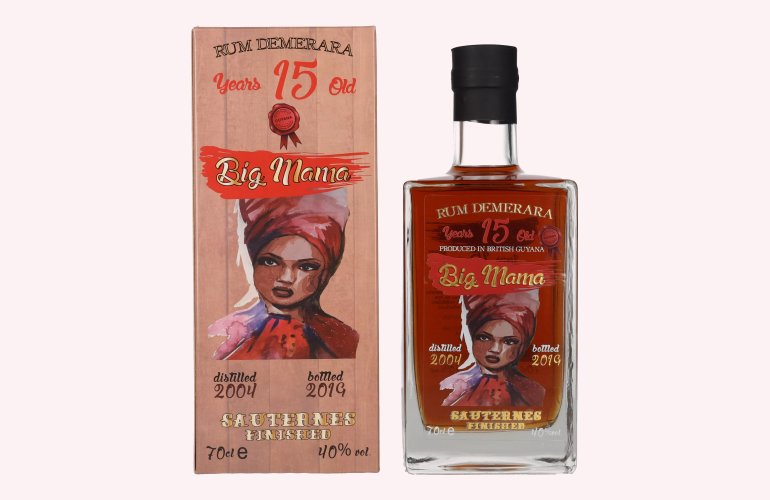 Big Mama 15 Years Old Rum Demerara Sauternes Finished 2004 40% Vol. 0,7l in geschenkverpakking