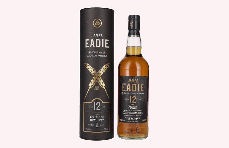 James Eadie TEANINICH 12 Years Old Single Malt 2009 55,8% Vol. 0,7l en boîte cadeau