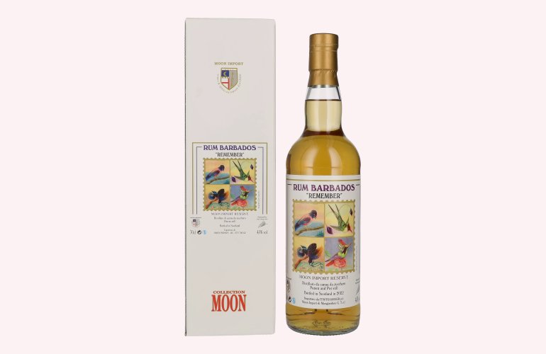 Moon Import Reserve REMEMBER Rum Barbados Patent and Pot Still 2022 45% Vol. 0,7l en boîte cadeau