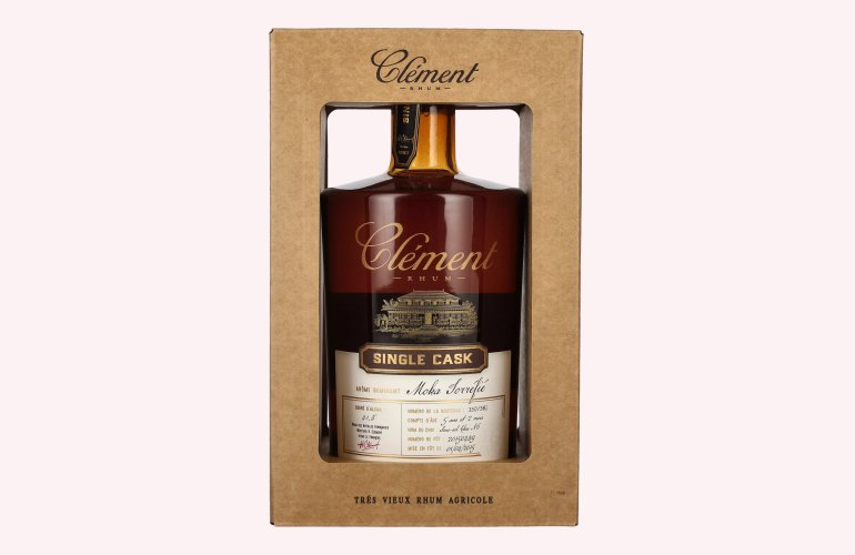 Clément Trés Vieux Rhum Agricole SINGLE CASK Moka Torréfié 41,8% Vol. 0,5l in geschenkverpakking