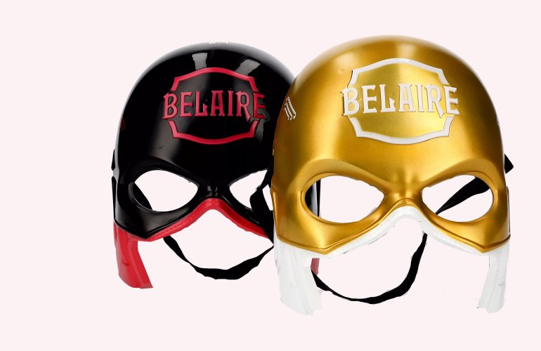 Luc Belaire Superhelden Maske 2 Stück avec LED