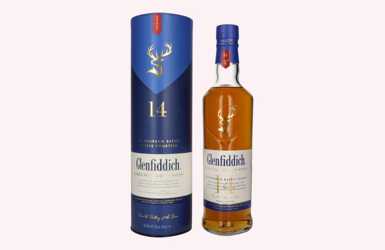 Glenfiddich 14 Years Old OUR BOURBON BARREL RESERVE 43% Vol. 0,7l in geschenkverpakking