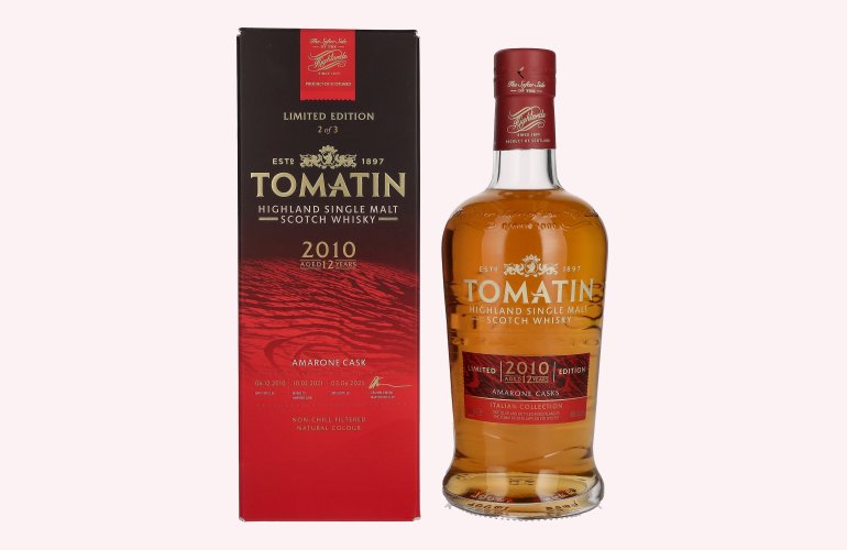 Tomatin 12 Years Old Italian Collection AMARONE CASKS 2010 46% Vol. 0,7l en boîte cadeau