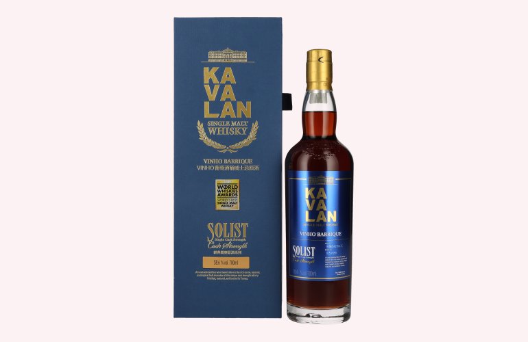 Kavalan SOLIST Vinho Barrique Cask 58,6% Vol. 0,7l en boîte cadeau