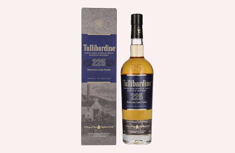 Tullibardine 225 Sauternes Finish Highland Single Malt Scotch Whisky 43% Vol. 0,7l in geschenkverpakking