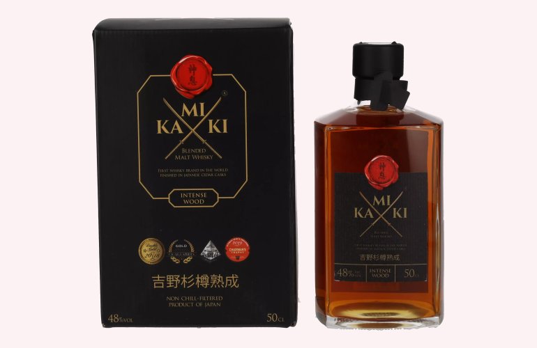 KAMIKI Intense Wood Blended Malt Whisky 48% Vol. 0,5l en boîte cadeau