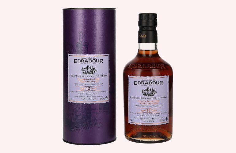 Edradour 12 Years Old SINGER-FISCHER St. Laurent Barrique Finish #1 46% Vol. 0,7l in Geschenkbox