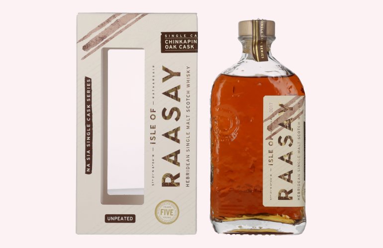 Isle of RAASAY 5 Years Old Chinkapin Oak Single Malt 61,4% Vol. 0,7l in Giftbox