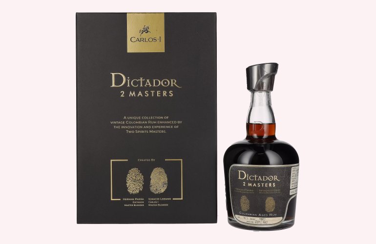 Dictador 2 MASTERS 41 Years Old Carlos I Colombian Aged Rum 1980 44% Vol. 0,7l in geschenkverpakking