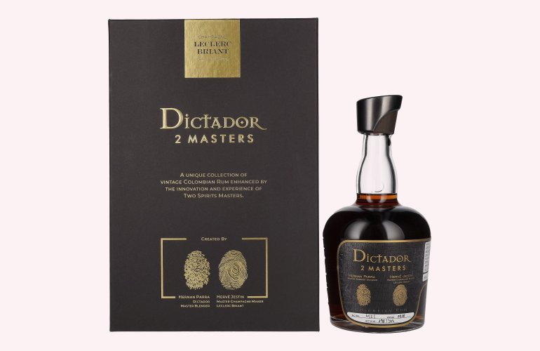 Dictador 2 MASTERS 1978 39 Years Old Colombian Rum Leclerc Briant Finish 2nd Release 41,2% Vol. 0,7l en boîte cadeau