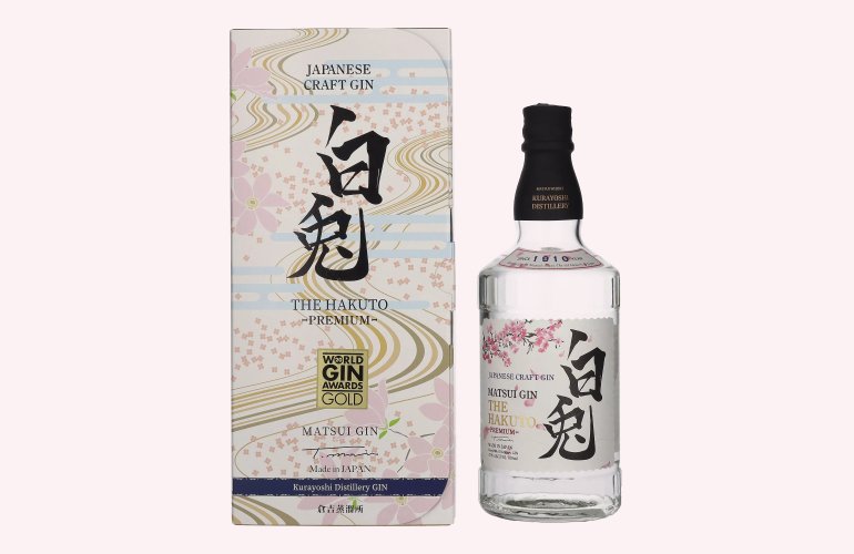 Matsui Gin THE HAKUTO Premium 47% Vol. 0,7l en boîte cadeau