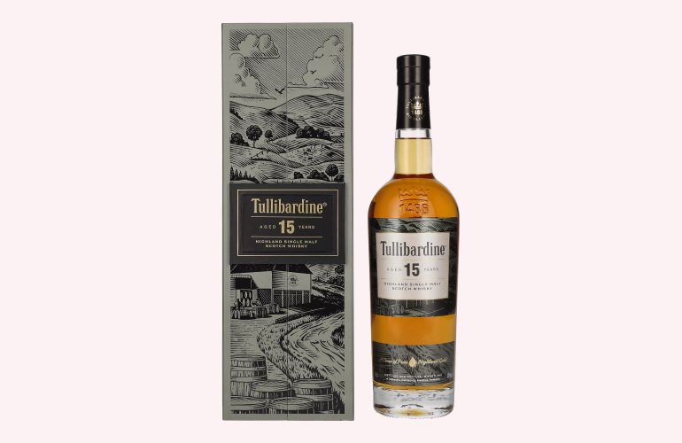 Tullibardine 15 Years Old Highland Single Malt Scotch Whisky 43% Vol. 0,7l en boîte cadeau