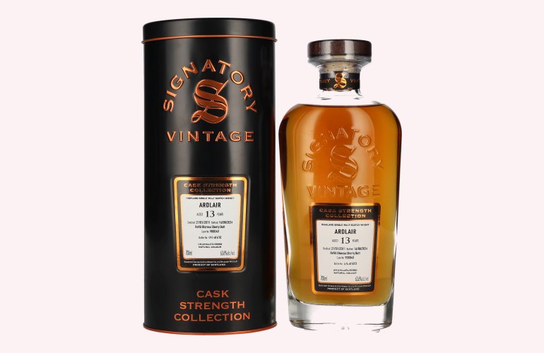 Signatory Vintage ARDLAIR 13 Years Old Cask Strength 2011 63,6% Vol. 0,7l in Tinbox