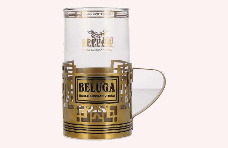 Beluga Noble Russian Vodka EXPORT Highball Verre im Verrehalter