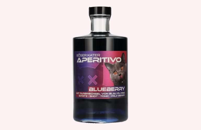 BÖSER KATER Aperitivo Blueberry Farbwechsel 15% Vol. 0,5l