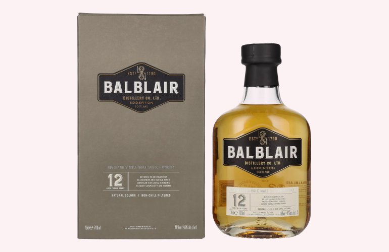 Balblair 12 Years Old Highland Single Malt 46% Vol. 0,7l en boîte cadeau