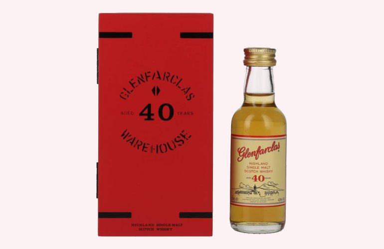 Glenfarclas 40 Years Old Highland Single Malt Scotch Whisky 43% Vol. 0,05l in Holzkiste