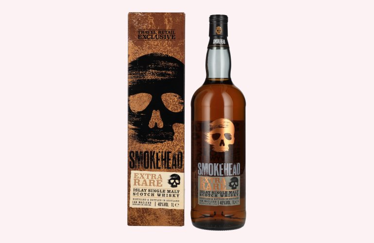 Smokehead EXTRA RARE Islay Single Malt Scotch Whisky Gold Design 40% Vol. 1l en boîte cadeau