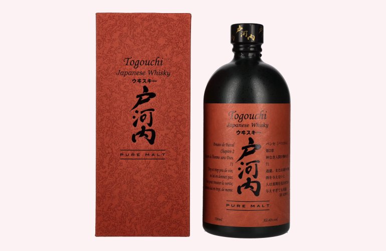 Togouchi PURE MALT Japanese Whisky 40% Vol. 0,7l in geschenkverpakking