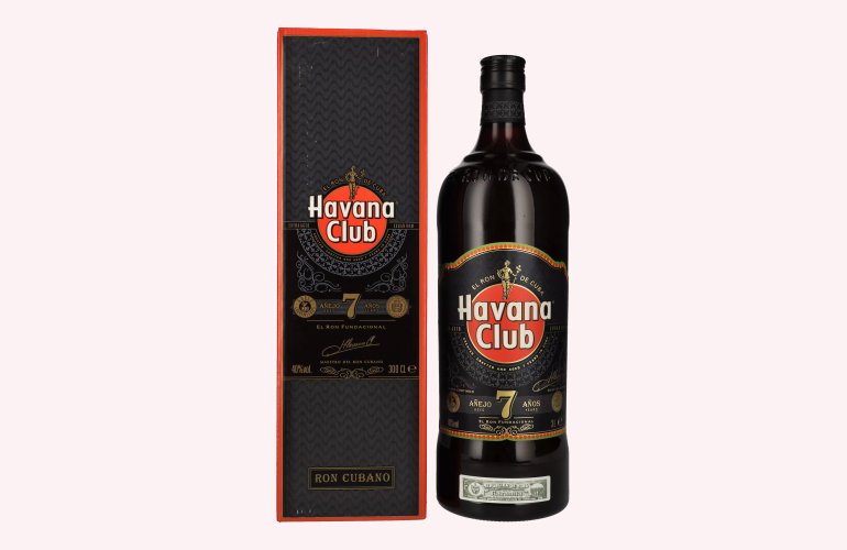 Havana Club Añejo 7 Años 40% Vol. 3l en boîte cadeau