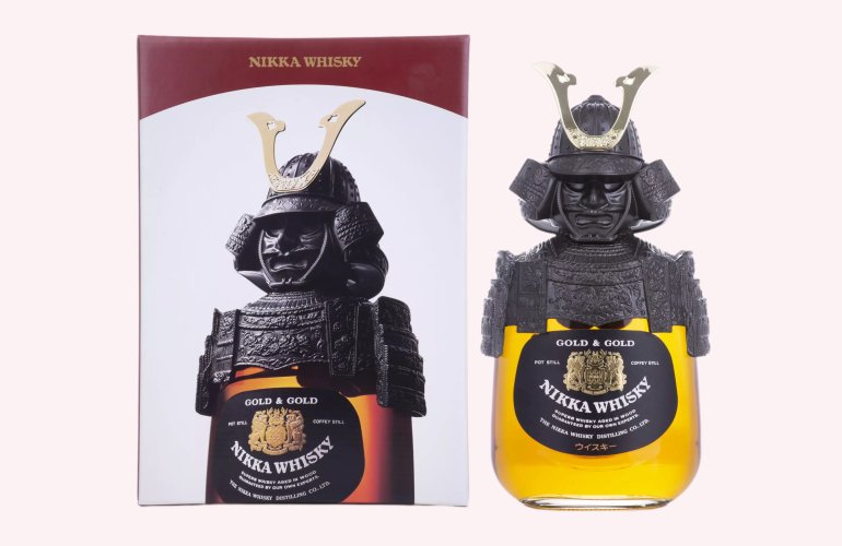 Nikka Gold & Gold Samurai Whisky METALL 43% Vol. 0,7l en boîte cadeau