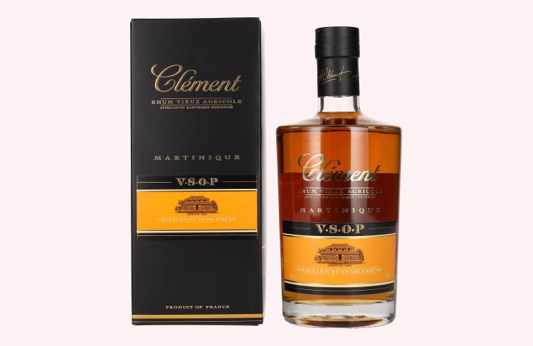 Clément Rhum Vieux Agricole V.S.O.P. VIEILLI EN FÛTS DE CHÊNE 40% Vol. 0,7l en boîte cadeau