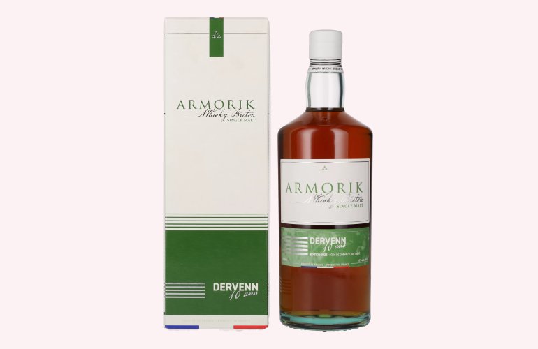 Armorik DERVENN Whisky Breton Single Malt 2022 46% Vol. 0,7l en boîte cadeau