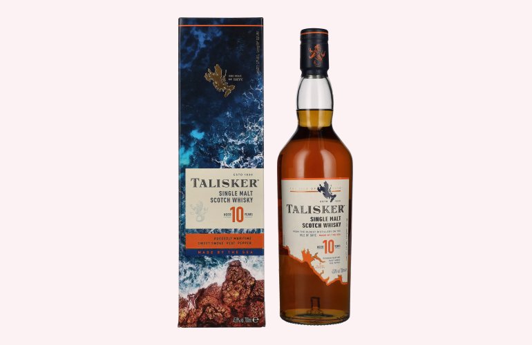 Talisker 10 Years Old Single Malt Whisky 45,8% Vol. 0,7l en boîte cadeau