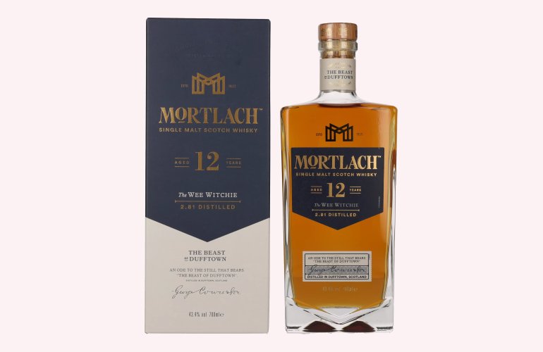 Mortlach 12 Years Old The WEE WITCHIE Single Malt 43,4% Vol. 0,7l en boîte cadeau