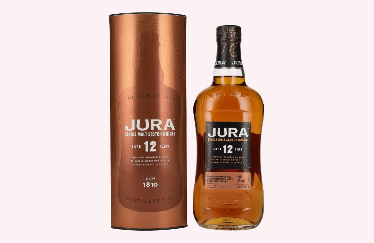 Jura 12 Years Old Single Malt Scotch Whisky 40% Vol. 0,7l en boîte cadeau