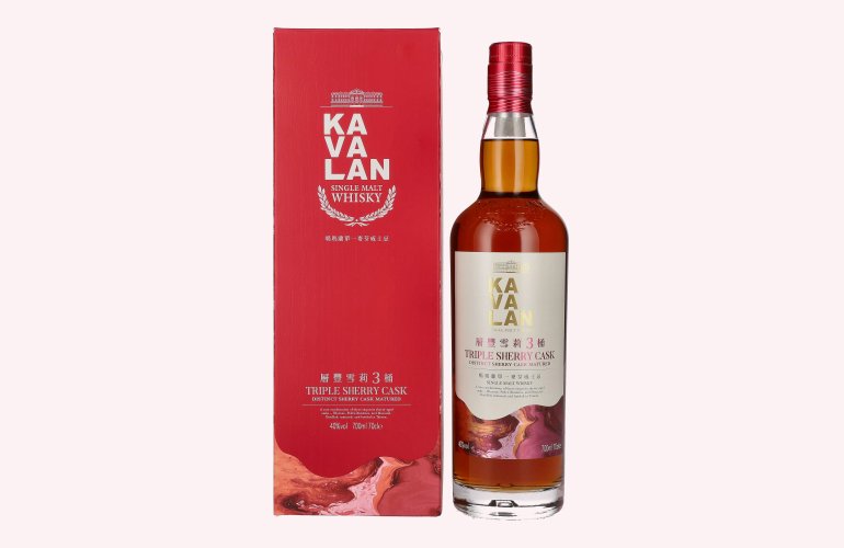 Kavalan TRIPLE SHERRY CASK Single Malt Whisky GB 40% Vol. 0,7l en boîte cadeau