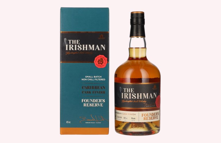 The Irishman FOUNDERS RESERVE Caribbean Cask Finish 46% Vol. 0,7l in geschenkverpakking