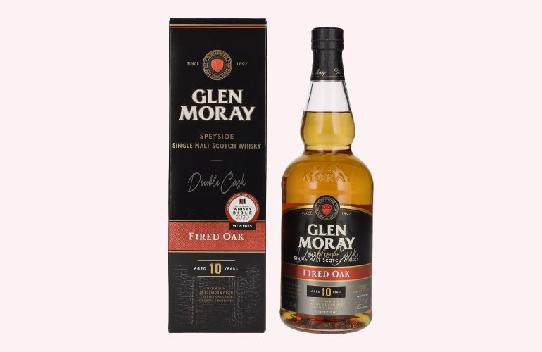 Glen Moray 10 Years Old Fired Oak Single Malt Scotch Whisky 40% Vol. 0,7l in geschenkverpakking