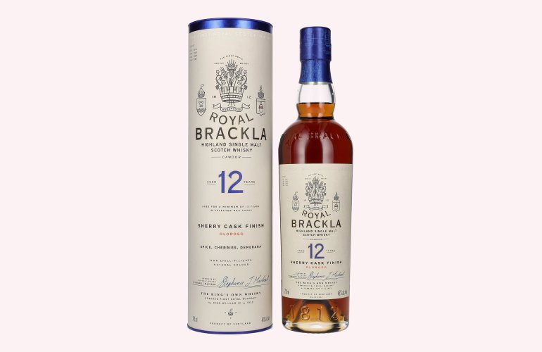 Royal Brackla 12 Years Old Oloroso Sherry Cask Finish 46% Vol. 0,7l en boîte cadeau