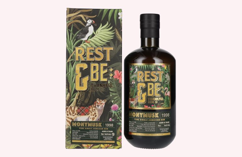 Rest & Be Thankful MONYMUSK 23 Years Old Pure Single Jamaican Rum 1998 54,8% Vol. 0,7l en boîte cadeau