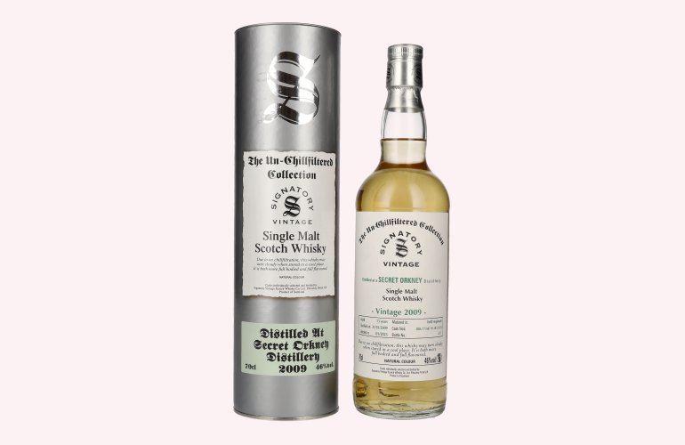 Signatory Vintage SECRET ORKNEY 13 Years Old The Un-Chillfiltered Collection 2009 46% Vol. 0,7l en boîte cadeau