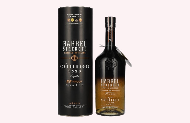 Código 1530 BARREL AÑEJO Tequila 44% Vol. 0,7l in geschenkverpakking