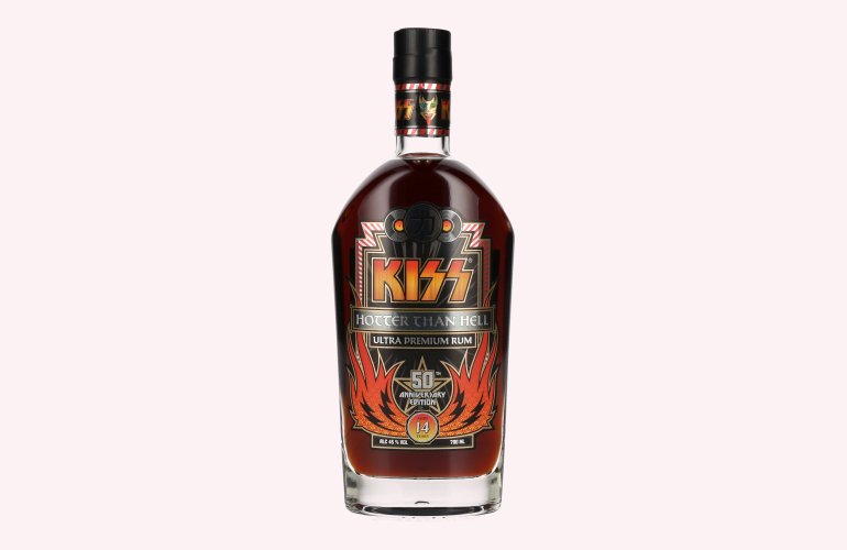 Kiss 14 Years Old Hotter than Hell Ultra Premium Rum 50th Anniversary Edition 45% Vol. 0,7l