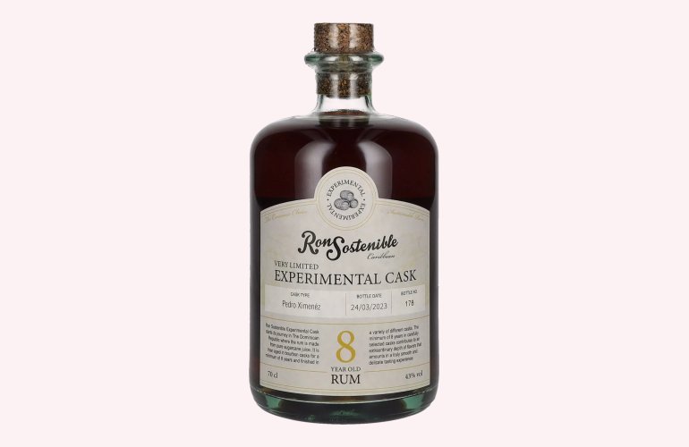 Ron Sostenible 8 Years Old Experimental Pedro Ximenez Cask 43% Vol. 0,7l