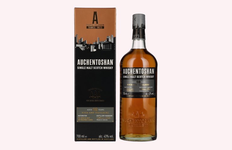 Auchentoshan 18 Years Old Single Malt Vivid and Indulgent 43% Vol. 0,7l en boîte cadeau