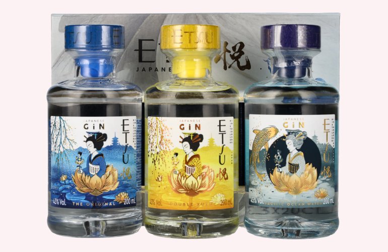 Etsu Japanese Gin Set 43,7% Vol. 3x0,2l in geschenkverpakking