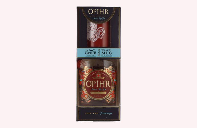 Opihr London Dry Gin FAR EAST EDITION 43% Vol. 0,7l in geschenkverpakking met Travel Mug