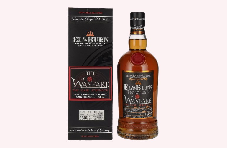 Elsburn WAYFARE The Cask Strength Batch No. 003 2023 58,2% Vol. 0,7l en boîte cadeau