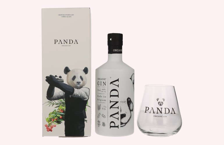 PANDA Organic Gin 40% Vol. 0,7l en boîte cadeau avec Verre