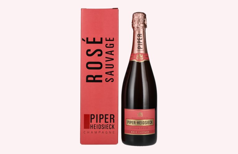 Piper-Heidsieck Champagne ROSÉ SAUVAGE Brut 12% Vol. 0,75l en boîte cadeau