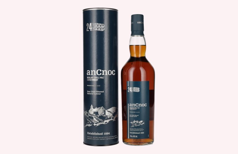 AnCnoc 24 Years Old Highland Single Malt 46% Vol. 0,7l en boîte cadeau