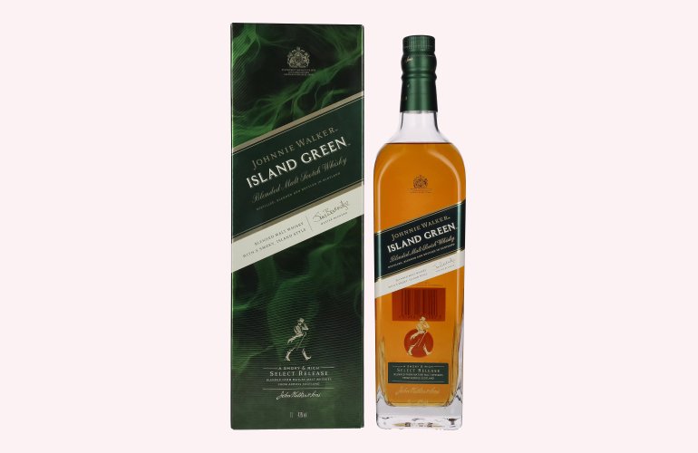 Johnnie Walker ISLAND GREEN Blended Malt Scotch Whisky Select Release 43% Vol. 1l in geschenkverpakking