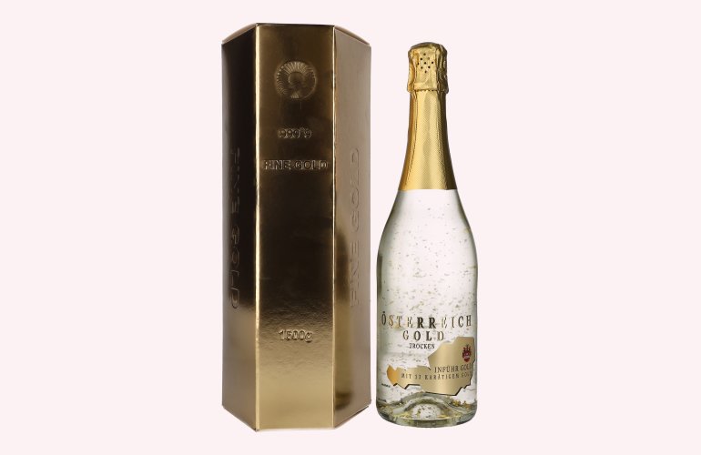 Österreich Gold - avec 23 Karat Blattgold 9,5% Vol. 0,75l en boîte cadeau